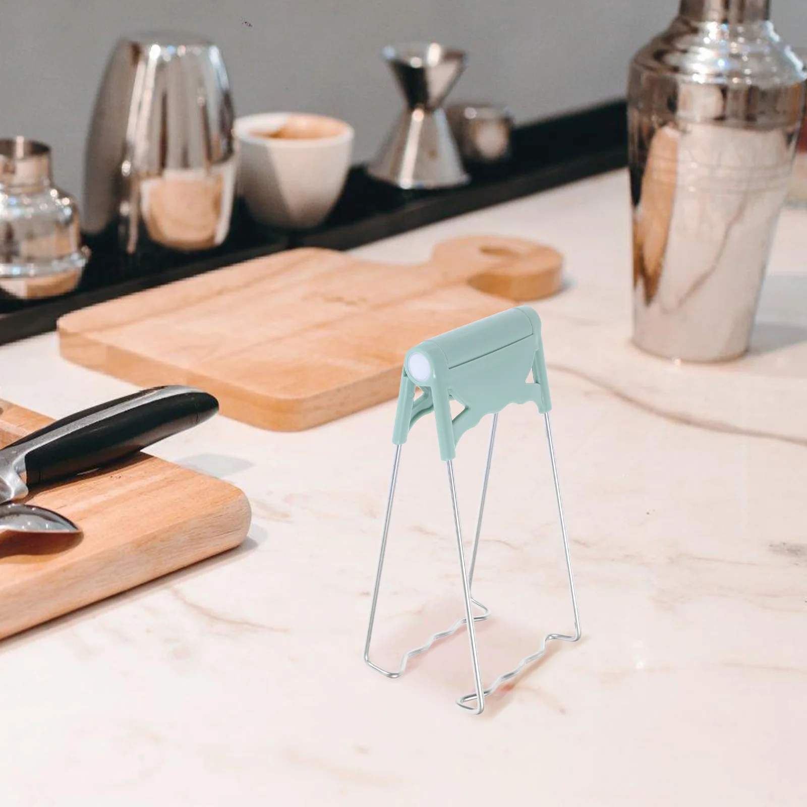 

Stainless Steel Folding Bowls Clip Hot Plate Holder Anti Scalding Dish Clamp Pan Kitchen Gripper Retriever Tongs Light Green