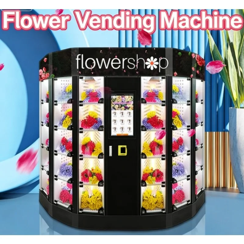 Factory Direct 24-Hour Self-Service Refrigerated Flower Vending Machine Unmanned Bouquet Vending Cabinet