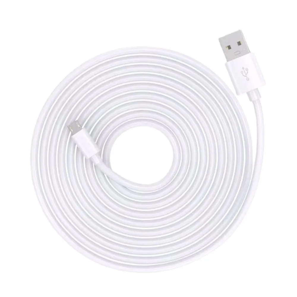 YOCPONO Lengthened 2.5m Camera Android Charging Cable Micro Monitoring Head Flushes Cable USB
