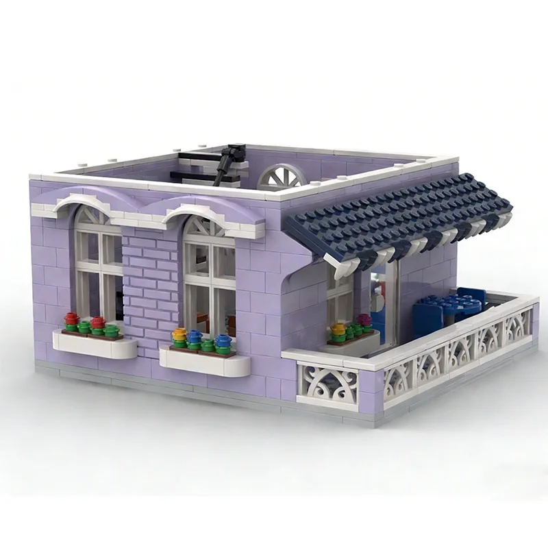 1977 PCS 도시 와인 바 MOC 맞춤형 모듈식 빌딩 블록 기술 브릭 심플 디자인 인기 DIY 소년 휴일 장난감 선물