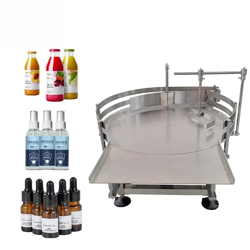 LX-LP600 automatic desktop round bottle feeder, glass plastic bottle disruptor, essential oil bottle sorting turntable