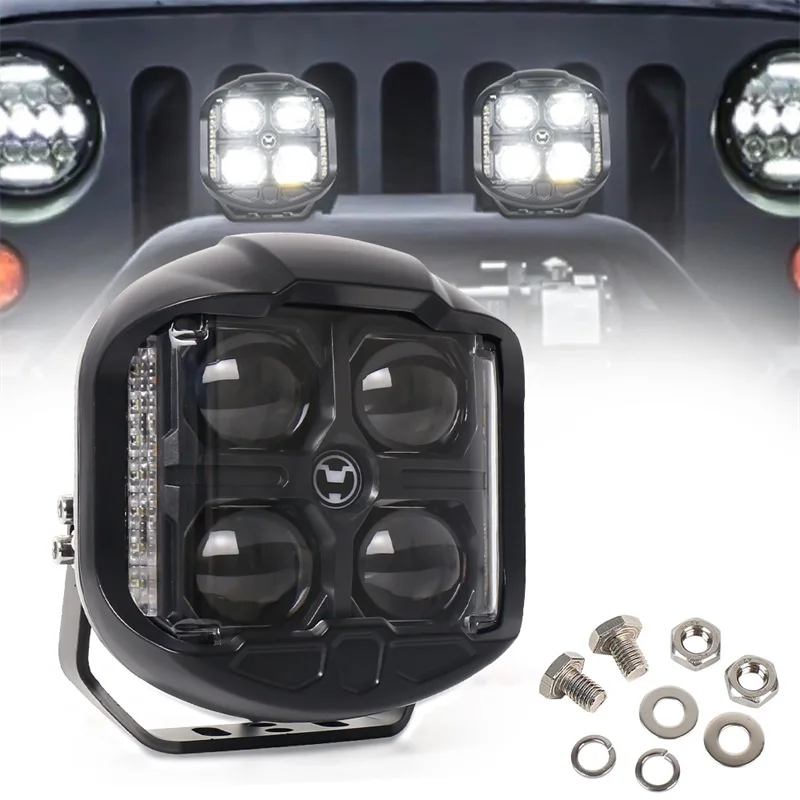 6 Inch Spot Lamp 4x4 Off Road Driving Spot Light for Roof A-Pillar Bumper for Jeep Wrangler Ford UTV ATV Truck