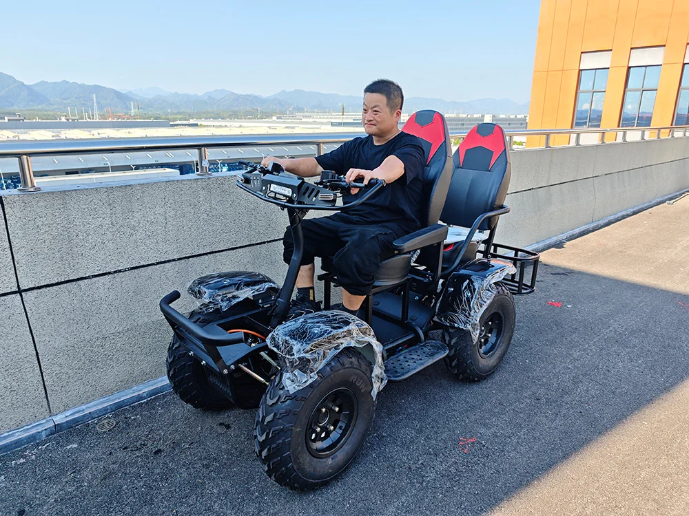 ATV 4 Wheel Driving Electric Scooter Vehicle Off Road All-terrain 6000w 60v 50Ah 4 Wheeler Atv For Adults With 2 Seats 4X4