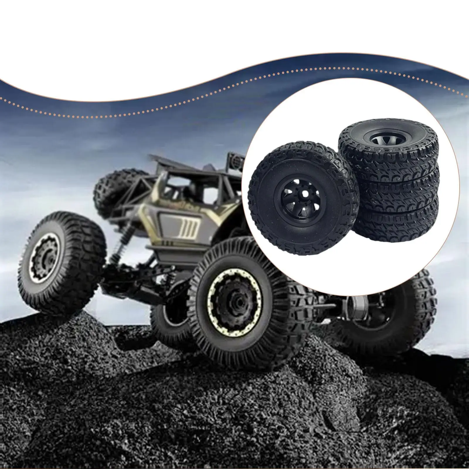4x Tires Professional Replacement Model, DIY Spare Part Replacement Part ,DIY Sturdy Ld18499 Ld18401,