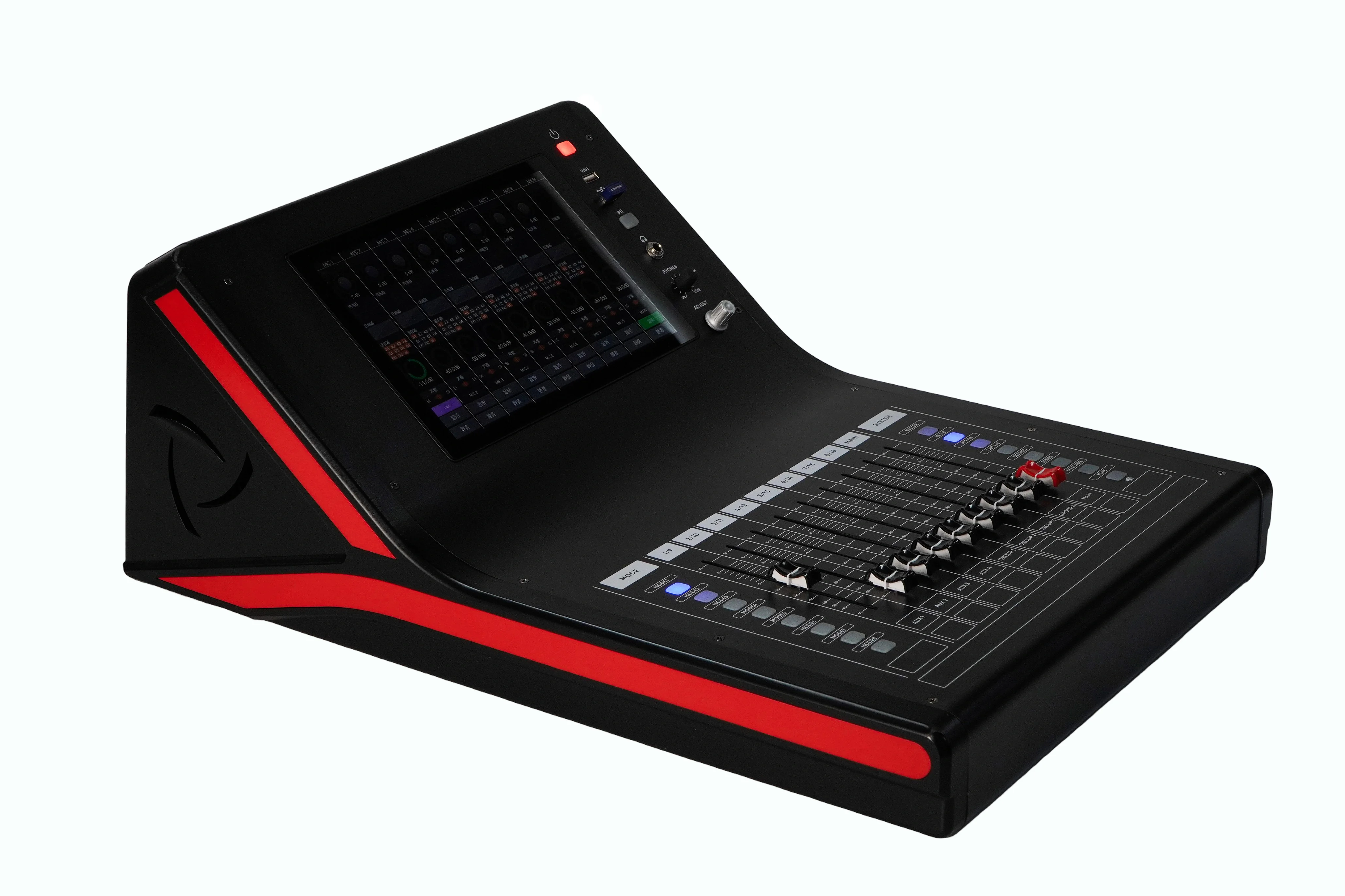 Professional Digital Audio Console Mixer GOX-T12 Metal Material Manufacturer-Sold Rack WIFI Recording Console