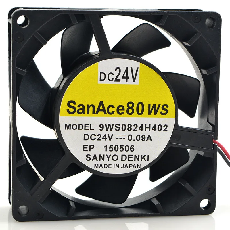 For Sanyo San Ace 80 WS 9WS0824H402 DC 24V 0.09A 2700RPM Double Ball Bearing Cooling Fan