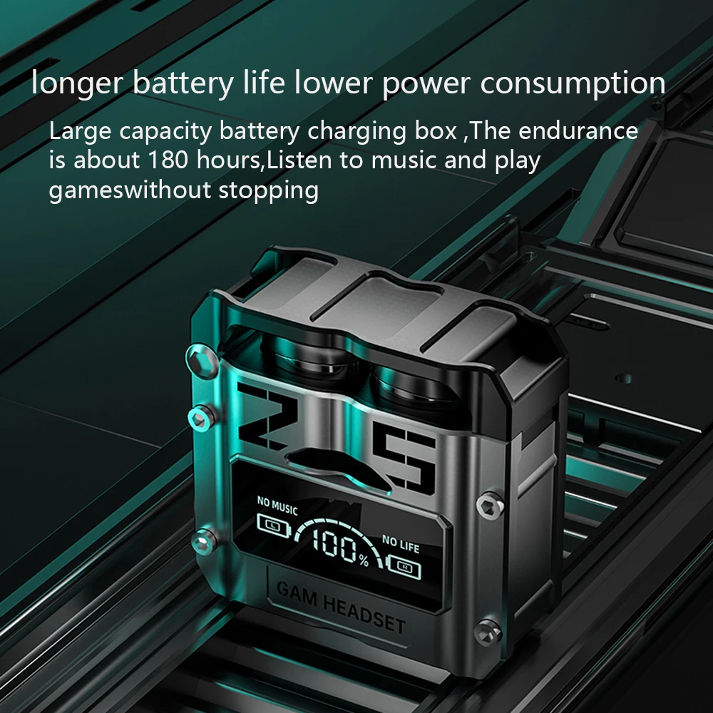 سماعة رأس لاسلكية متوافقة مع بلوتوث M25 TWS ، سماعات أذن رقمية للحد من الضوضاء ، ألعاب بأذنين للهواتف الذكية ، هواتف ذكية