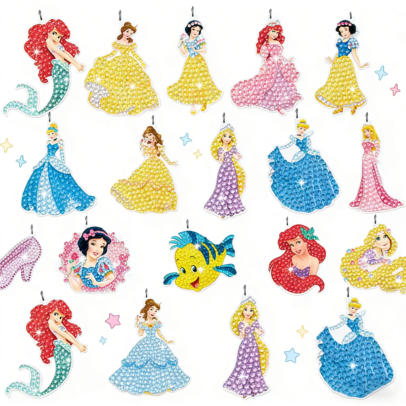 

Creative DIY 5D Diamond Painting Stickers - Princess Frozen Series, Cute Cartoon Design, Ideal Birthday Gifts Souvenirs for Kids