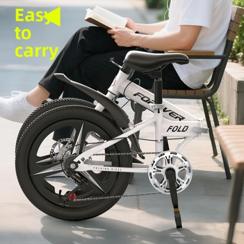 Opvouwbare opvouwbare woonfiets Lichtgewicht draagbaar 20 inch aluminium frame 7-speed snel opvouwbare draaggreep Urban Travel Road