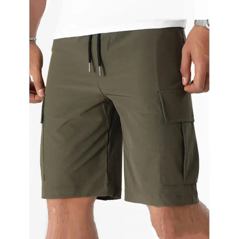 

2026 New Sle Workwear Sport orts with Flip Cover ket Dstring Utili Pants Loose Fit Elastic Waist Long Leg Ciwalk