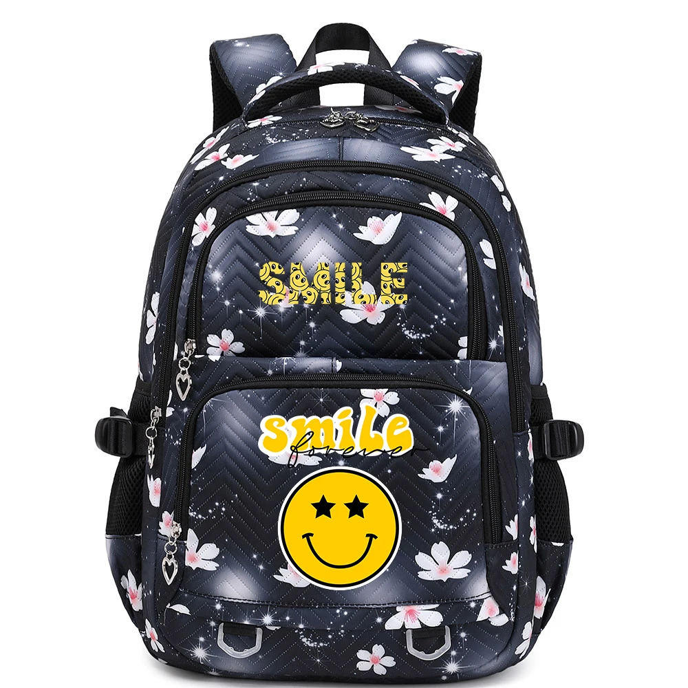 

Teen Anime Smiling Face Backpack - Waterproof Casual Style for Boys, Girls, Men and Women - Smiling Face Comic Schoolbag