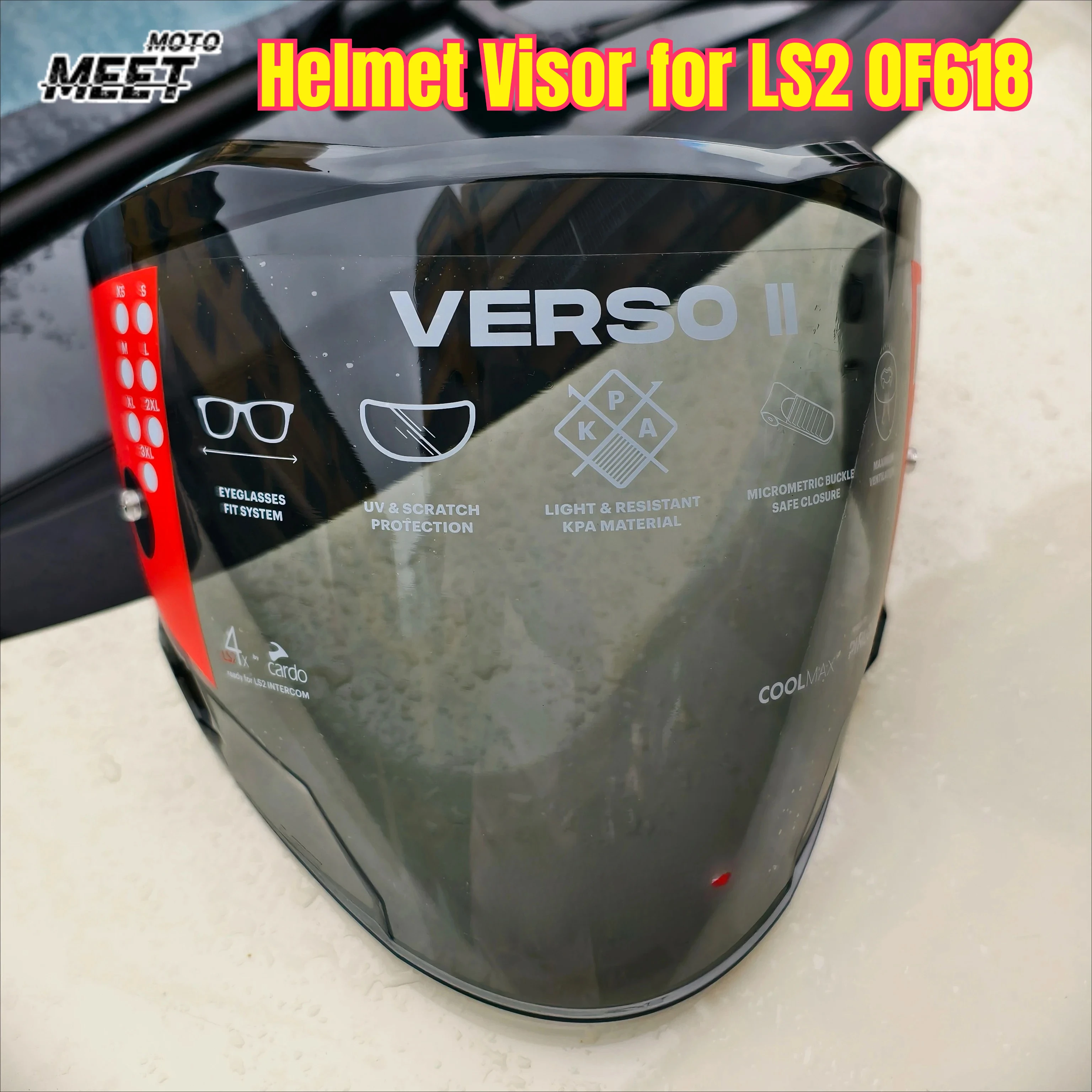 

Оригинальный черный визор (линза) для мотошлема LS2 OF618, запчасти для шлема LS2 AIRFLOW II