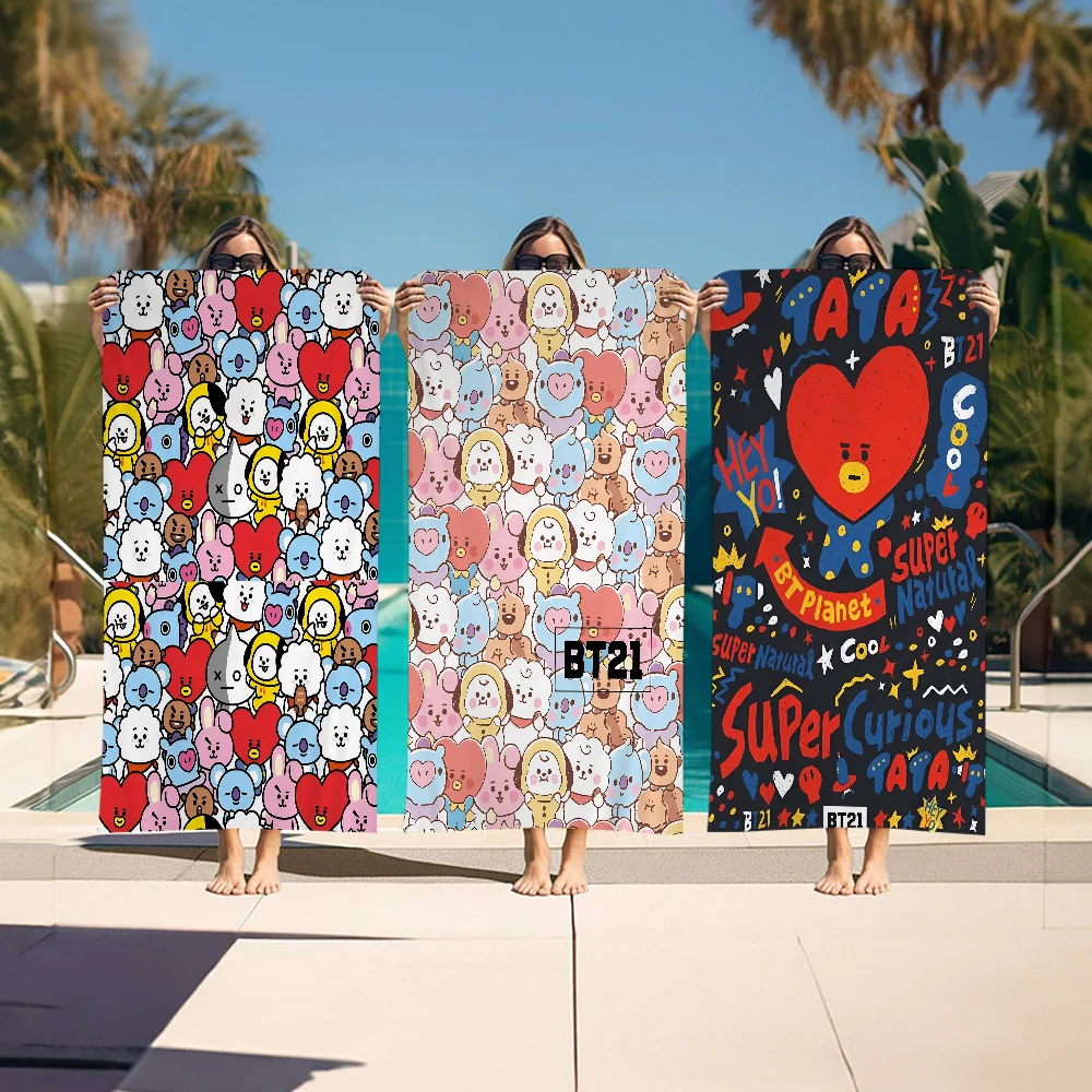 

KPOP 2 And 1 Big Microfiber Beach Towels Quick Dry Towel Sand Beach Towels Pool Towel For Travel Swim Pool Yoga