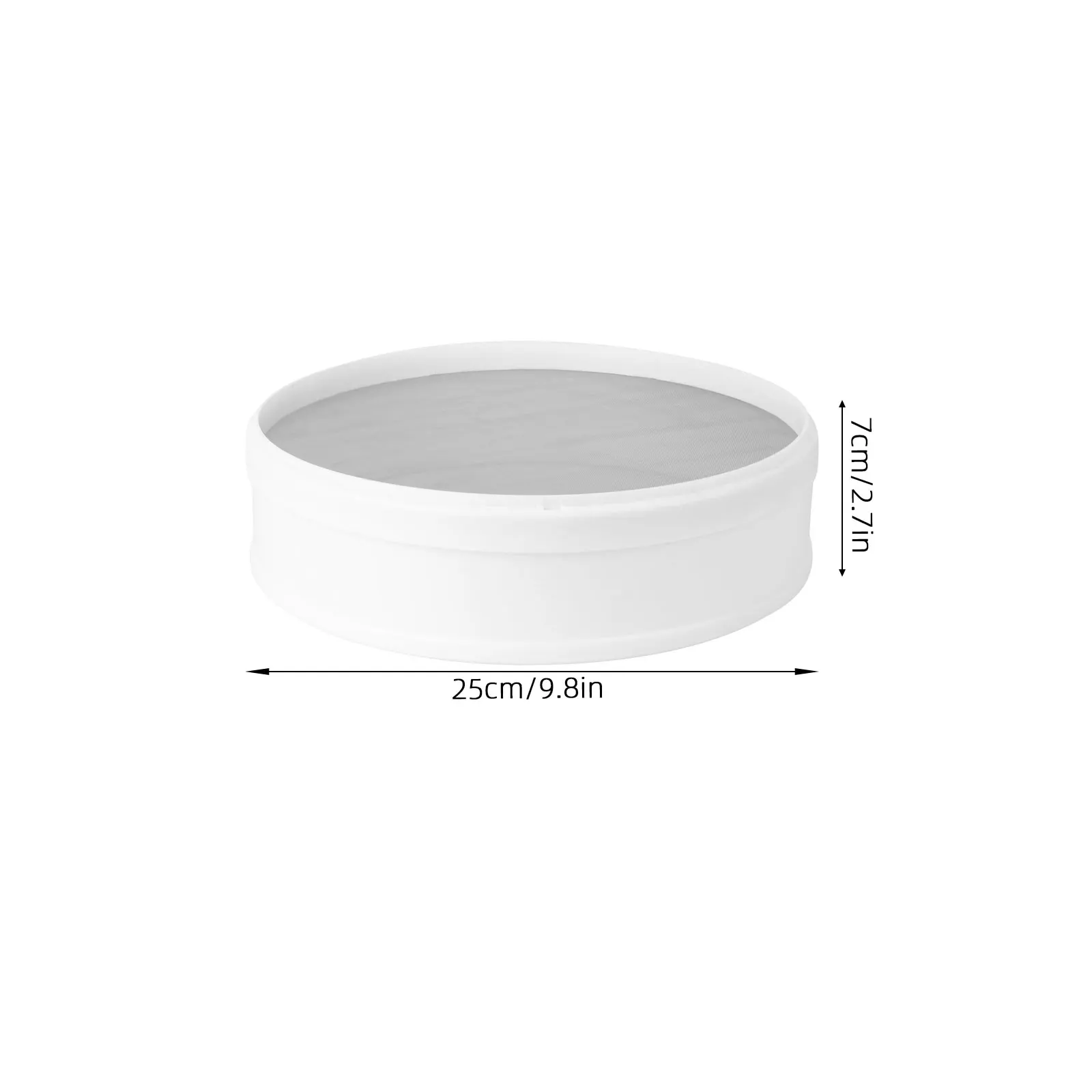 

1pc Plastic Powder Sieve Bucket Round Flour Strainer Sifter Kitchen Tool Practical Baking Use Household Cooking Storage
