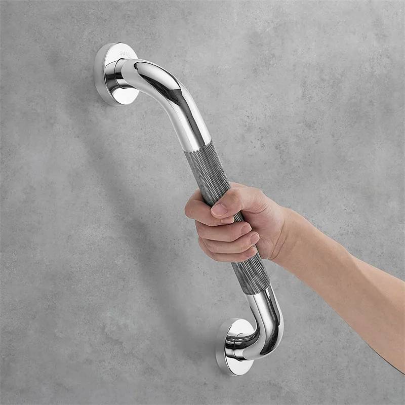 

Bathroom Tub Toilet Handrail Grab Embossed Stainless Steel 400/500Mm Anti Slip Shower Safety Support Handle Towel Rack