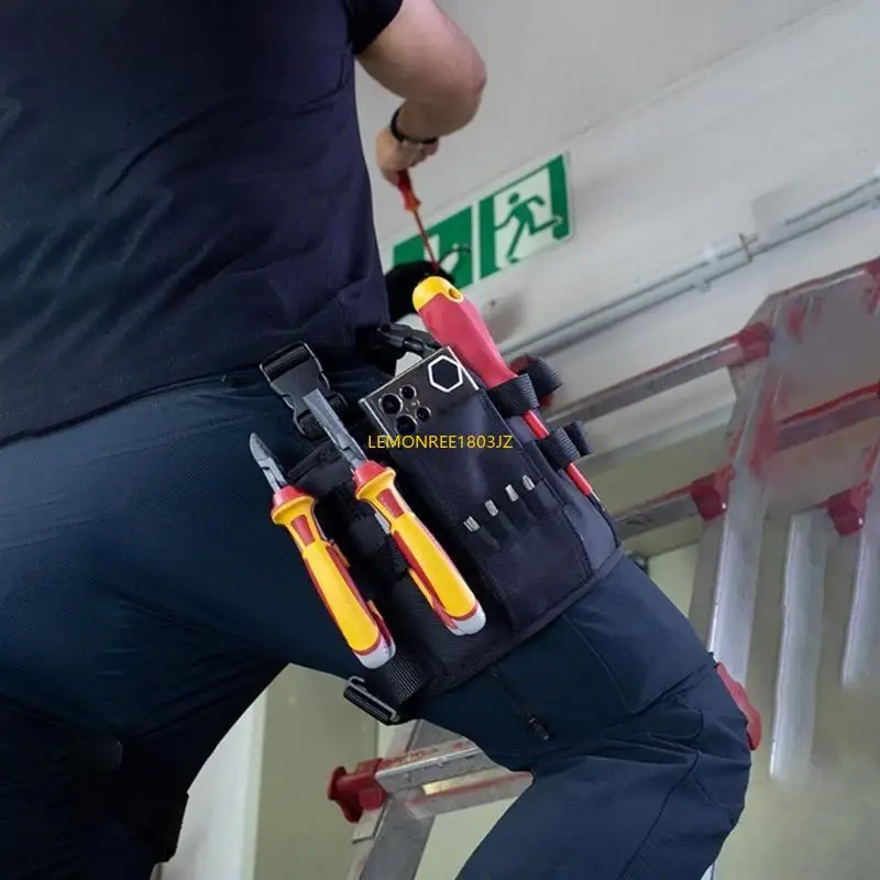 N58C Electrician Tool Bag Leg Pocket Tool Holder for Electrician Multiple Pockets