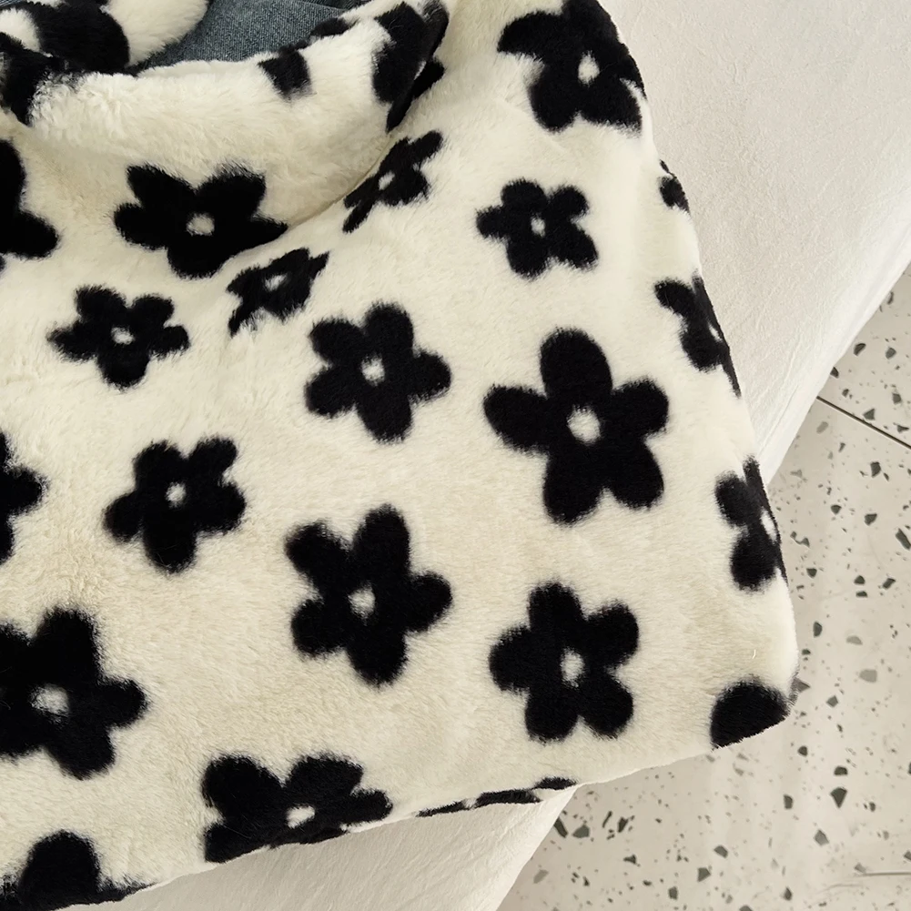 Женская пушистая сумка на плечо, меховая сумка-хобо, повседневная сумка с верхней ручкой, плюшевая сумка для подмышек, нечеткая сумка-тоут, дорожная сумка