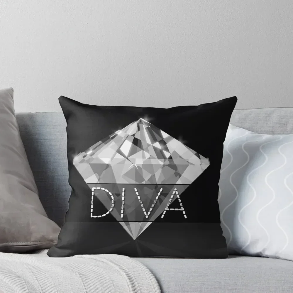 Black Diva Diamond Bling Throw Pillow Ornamental Pillow pillow cover luxury Pillowcases