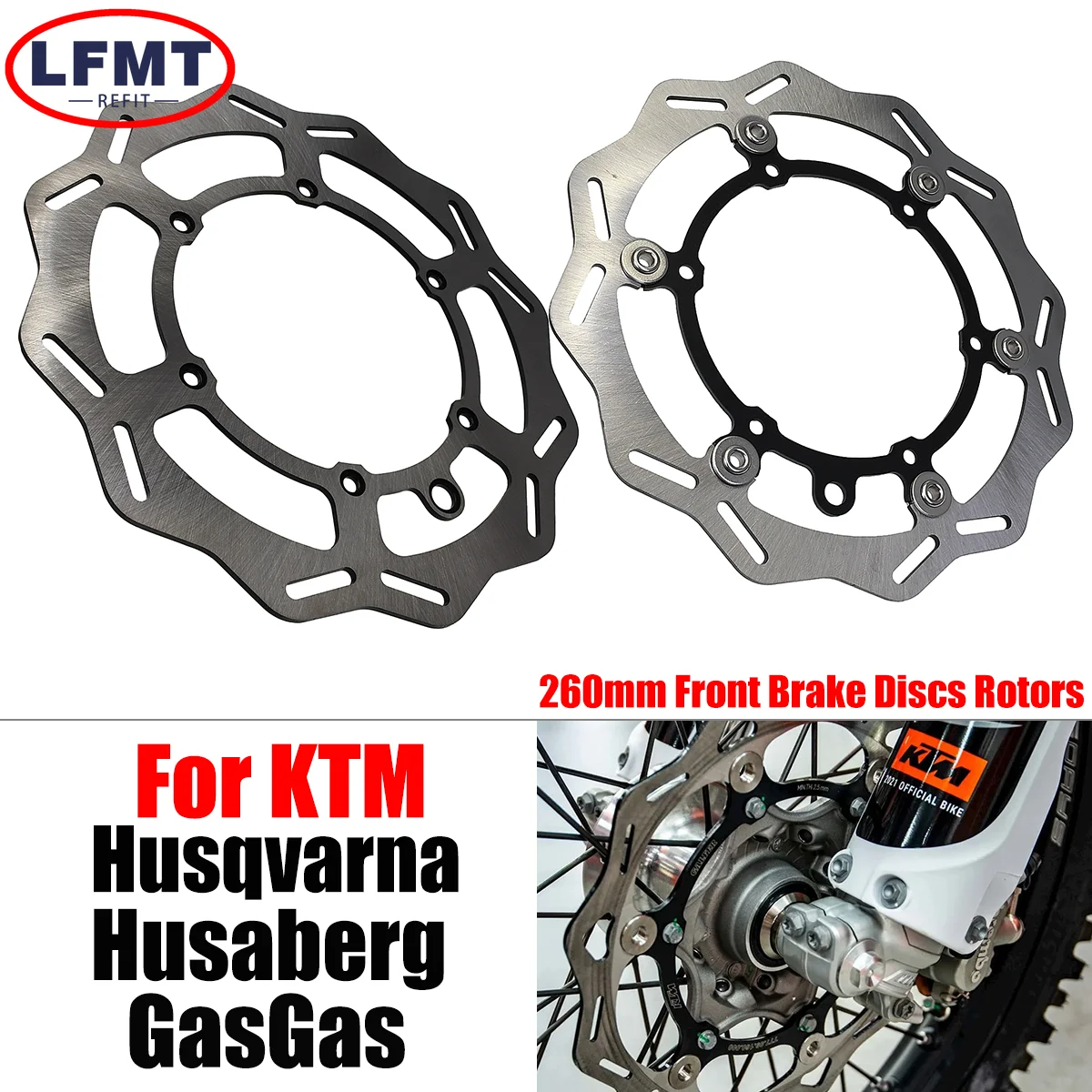 

260mm Endurance motorcycle Accessories Front Brake Discs Rotors For KTM XC XCF XCW SX SXF EXC EXCF 125 150 200 250 350 450 500