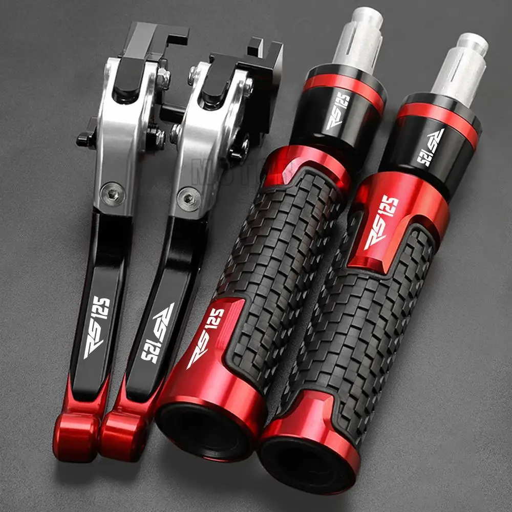 

RS 125 1996 1997-2005 Motorcycle Adjustable Brake Clutch Levers Handle bar grips ends For APRILIA RS125 2006 2007 2008 2009 2010