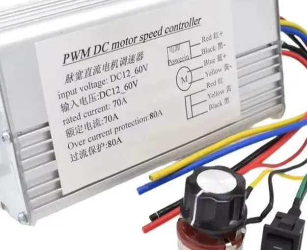 For 10-60V 70A DC Motor Regulator With Forward Reverse Switch And Potentiometer-Speed Controller For Industrial Electric Vehicle