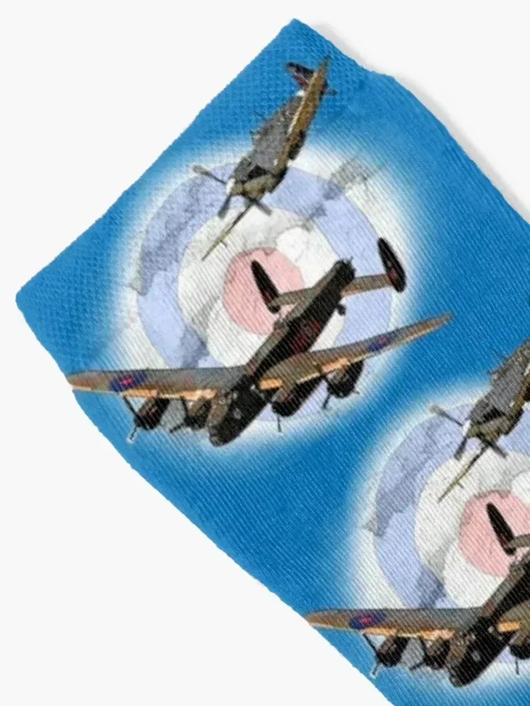 SPITFIRE AND LANCASTER aircraft Socks ankle sport winter Children's Man Socks Women's
