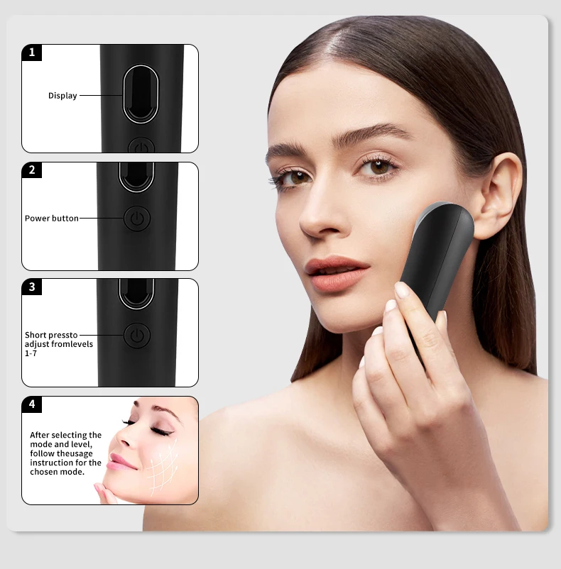 EMS Mikrostrom Gesichtspflege 7 Farben Age-R Booster Pro EMS Anti-Falten Schönheitsgerät Lifting-Massagegerät für den Heimgebrauch Hautpflege – Detail 10