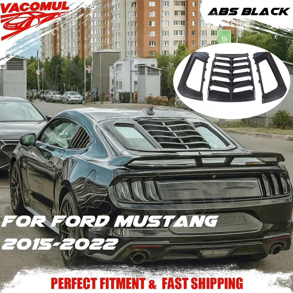 

Жалюзи заднего стекла, автомобильные украшения, чехол для Ford Mustang 2015-2022, автоматический воздуховыпускной диффузор, спойлер, жалюзи, крышка гриля, рамка
