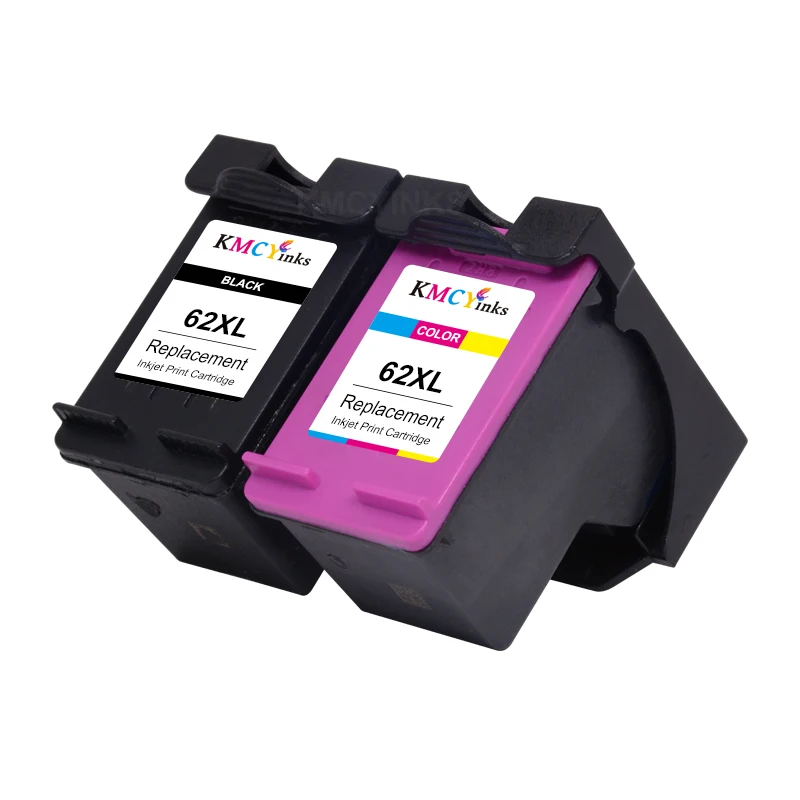 KMCYinks 62XL Black&Color Ink Cartridge Replacement for hp 62 XL for hp62 Envy 5640 OfficeJet 200 5540 5740 5542 7640 printers