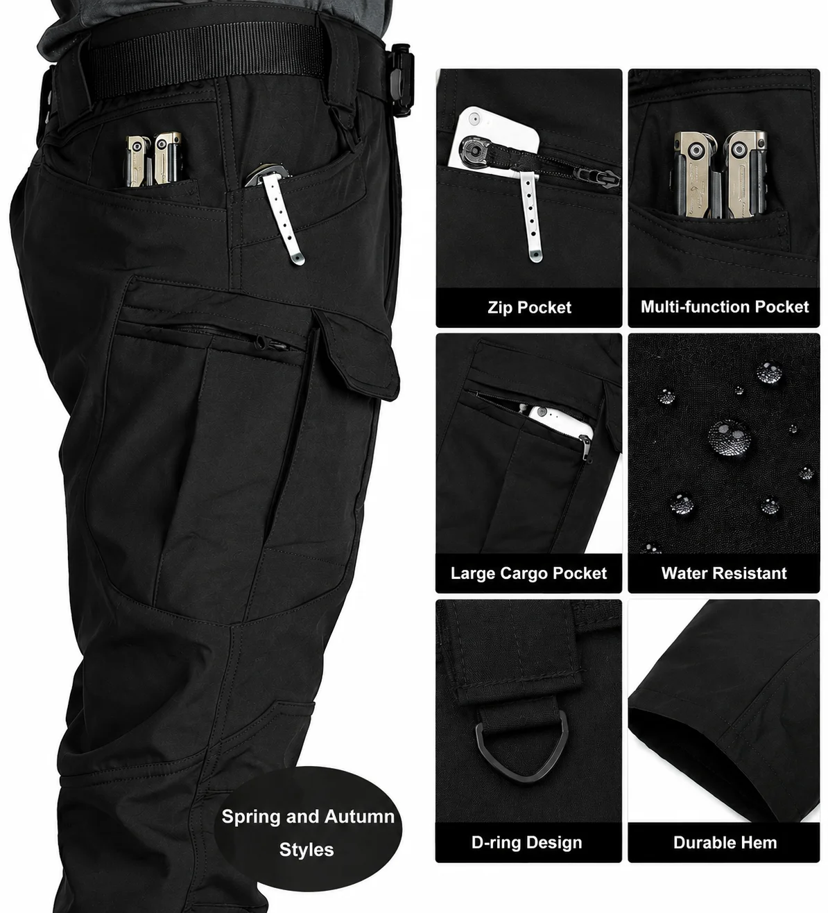 Men's Tactical Cargo Pants 2026 New Functional Workwear Casual Trousers Multi Pocket Training Outdoor Utility Pants for Men
