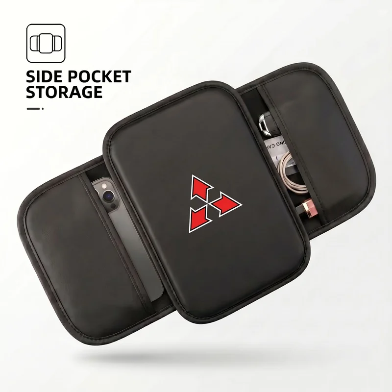 Car leather armrest pads, car center console pads, armrest box heightening pads, suitable for all models of Mitsubishi vehicles