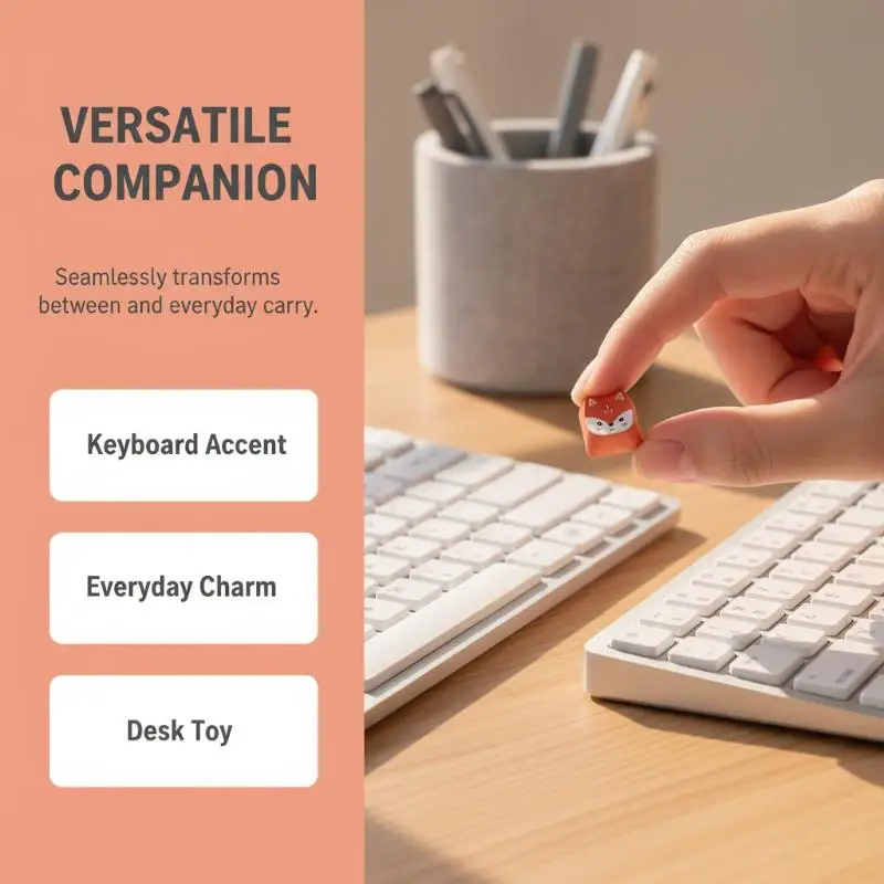 5/10PCS Cute Kawaii Animal Keycaps Adorable Cartoon Design Comfortable Touch For Mechanical Keyboard Custom Desktop Decor