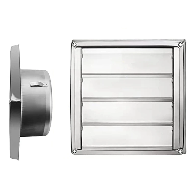 Hot ผนังภายนอก Vent Hood สแตนเลส Air Vent Grille Wall ท่อระบายอากาศย่าง Outlet การไหลของอากาศ Vent Hood