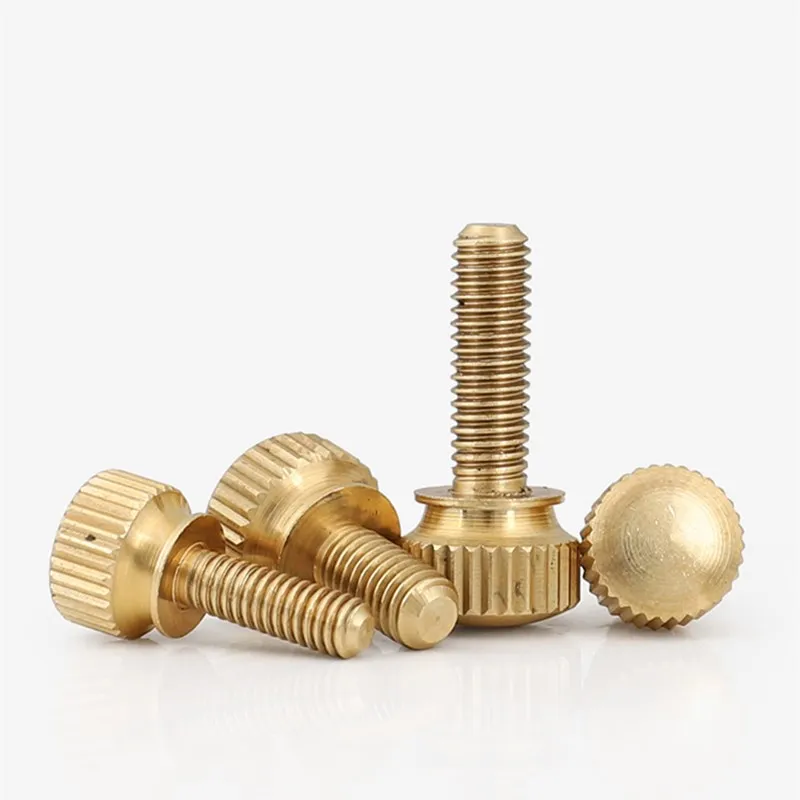 2-5PCS M3 M4 M5 M6 Hand Tighten Brass Knurled Screws Copper Twist Knurled bolts Computer Chass Bolt Thumb Screw