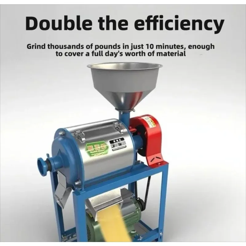 Commercial Corn Grinder Grain Mill Machine Electric Flour Maker for Wheat Maize Buckwheat Home Farm Use Agriculture