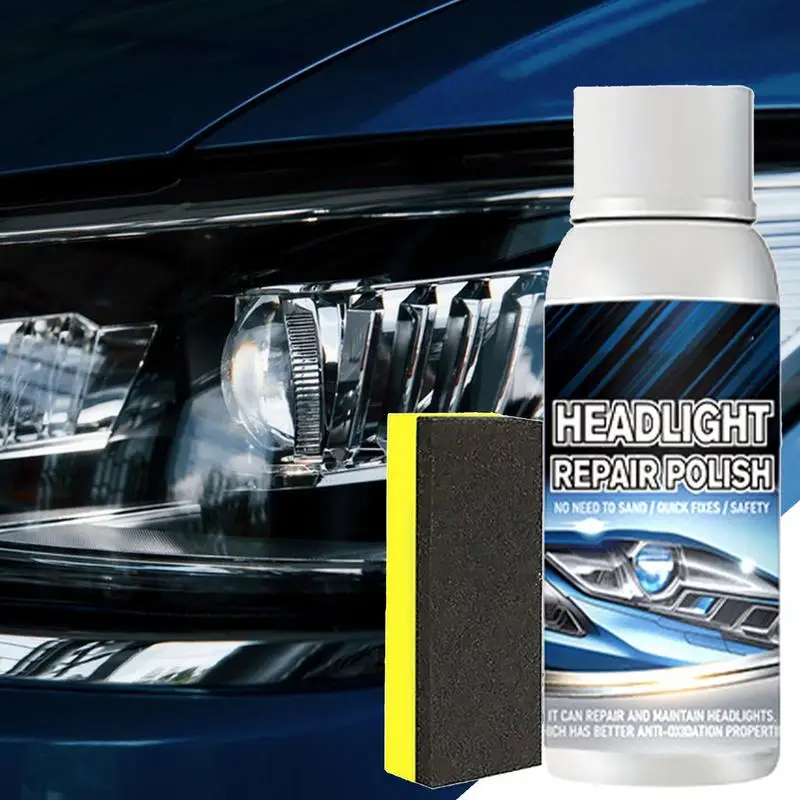 Headlight Restoration Fluid Polishing Renovation & Restore Protect Liquid Lens Scratch Repair Polish Restoration Kit Increases