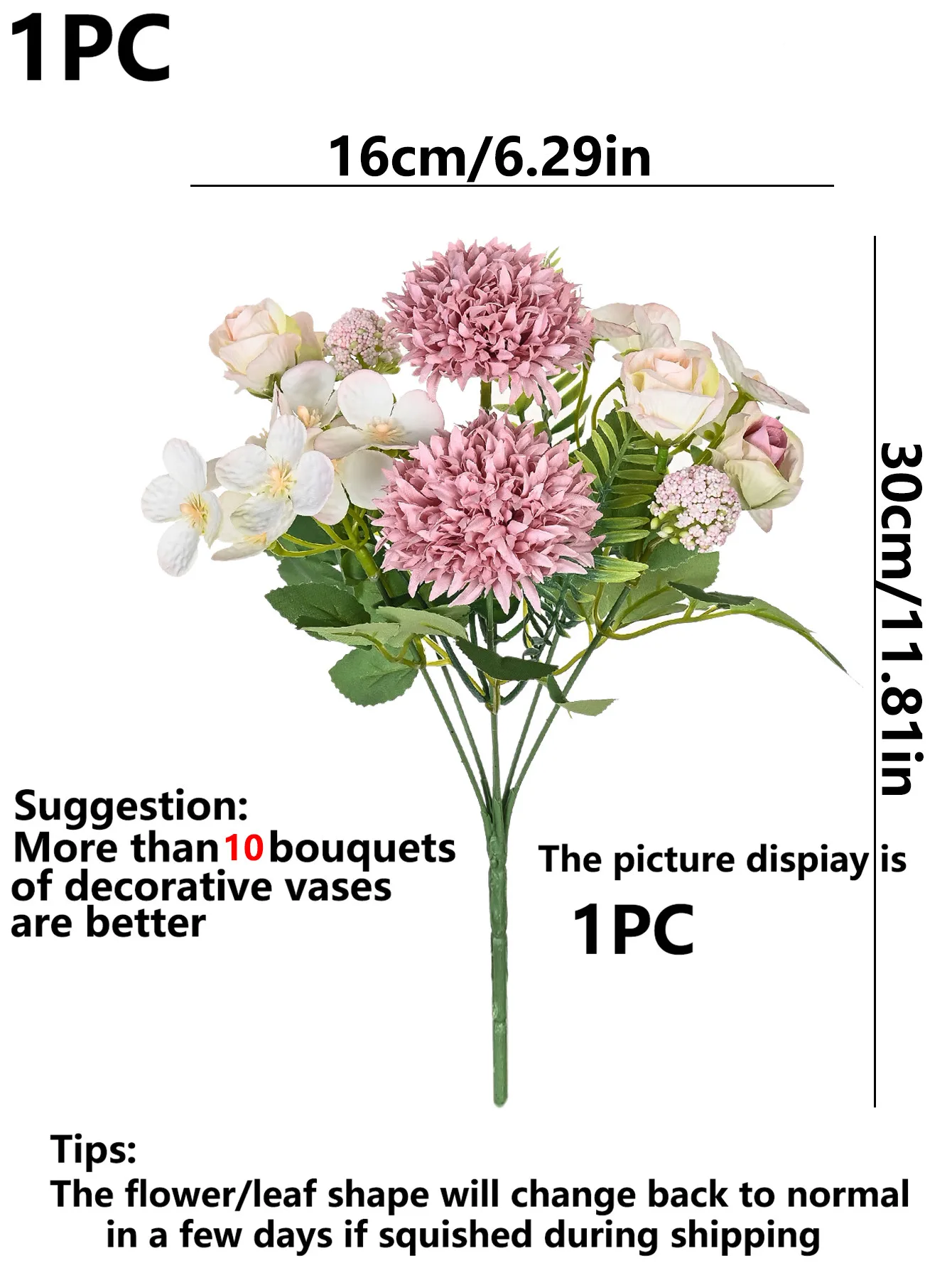 Künstliche Blumen Rose Chrysantheme Seide Für Hochzeit Zuhause Vase Festival Kranz Gartenparty DIY Geschenk Dekoration Bestseller – Detail 6