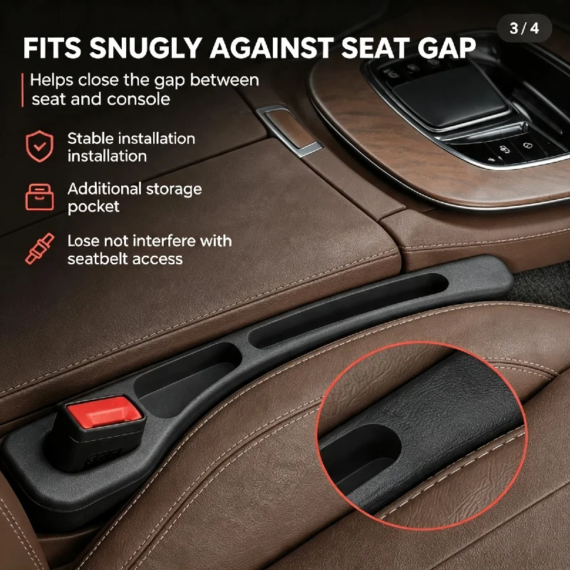 Car Seat Gap Filler Side Seam Plug Strip Leak-proof Filling Strip Car Seat Position Storage Box Interior
