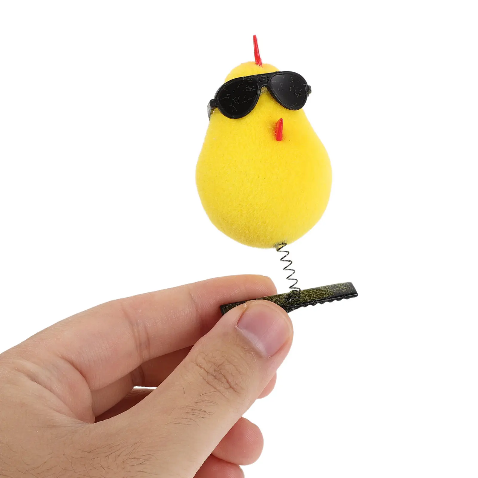 20Pcs Chicken Hair Clips Black Sunglasses Spring Loaded Clip Novelty Cartoon Hair Barrette Festival Holiday Party Accessory