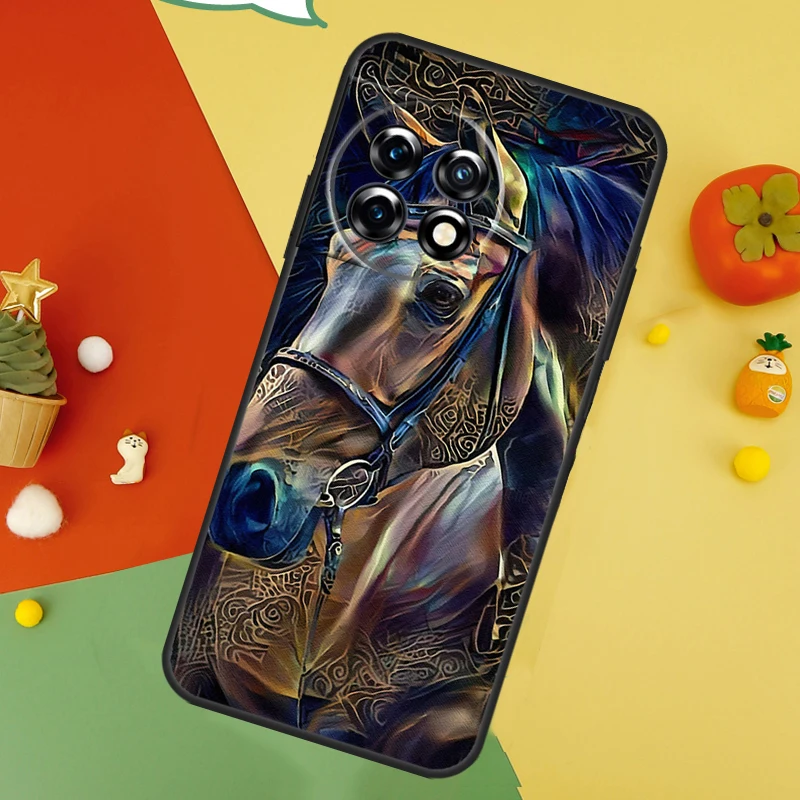 Horse Painted Art Case For OnePlus Nord 6 CE 5 2 3 4 Lite N20 N30 10T 10R 13T 13R 12R 15R 15T 11 12 13 15 Shell