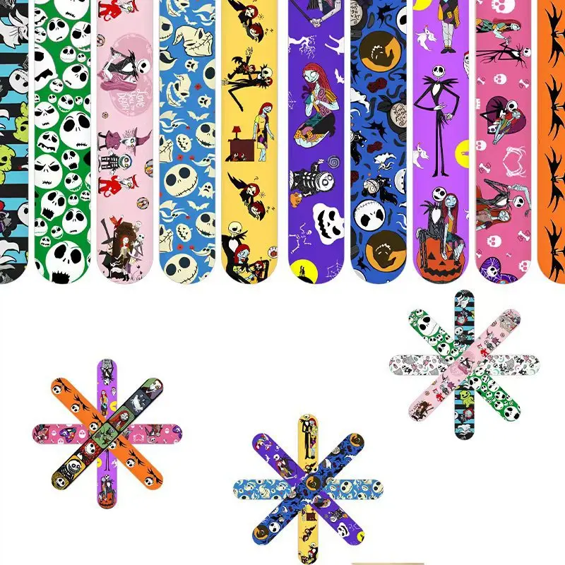 Disney The Nightmare Before Christmas Bracelet Pop Band Cute Cartoon Jack Halloween Party Supplies Fashion Accessories for Gifts