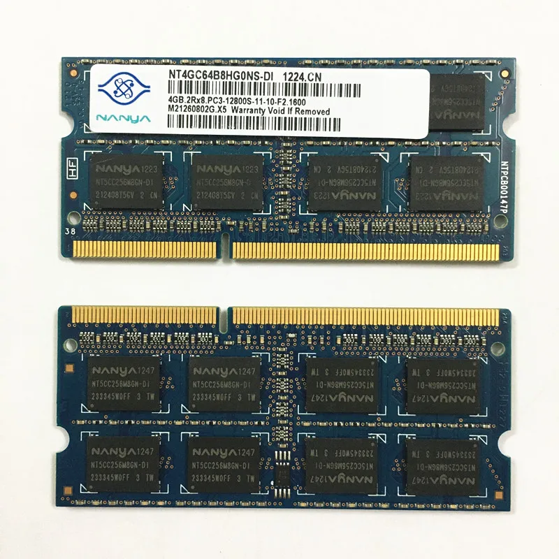 Nanya DDR3 RAMS 4GB 2RX8 PC3-12800S-11-10-F2 1600 DDR3 4GB 1600MHz laptop memory