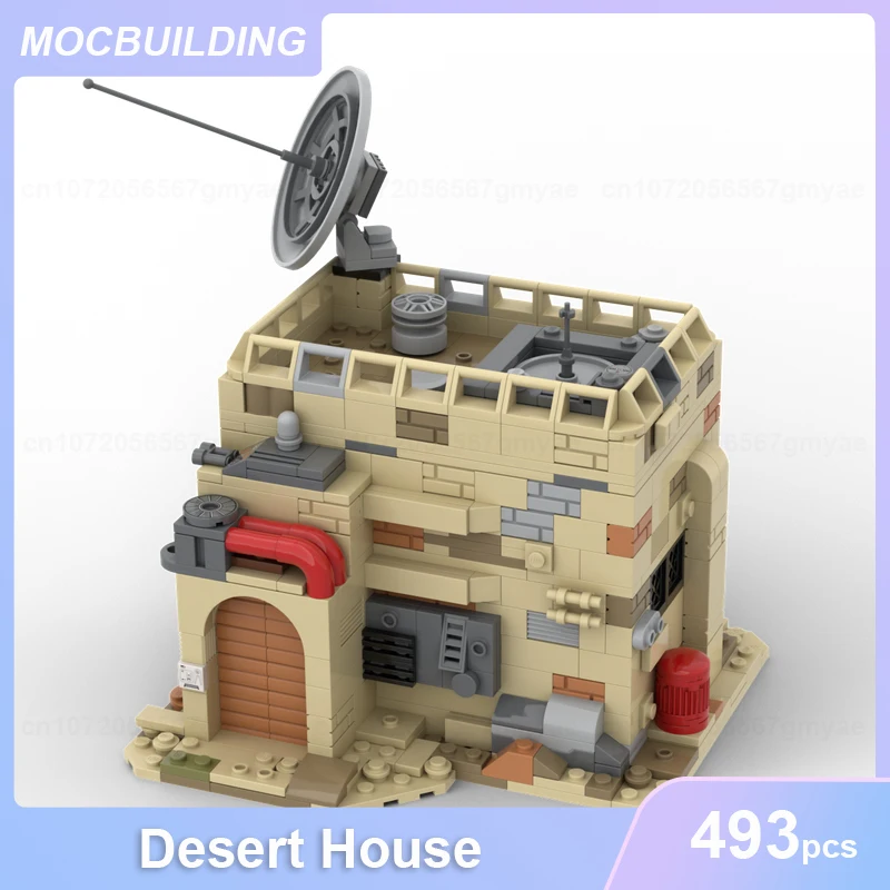 Desert House architettura modello MOC Building Blocks fai da te assemblare mattoni Display educativo creativo raccogliere giocattoli regali 493 pezzi