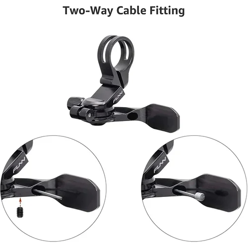 Imagen 2 del producto Tija de sillín de montaña con cuentagotas para bicicleta, kit de palanca remota CNC de montaje de 4 vías que se adapta a goteros de enrutamiento externo e interno