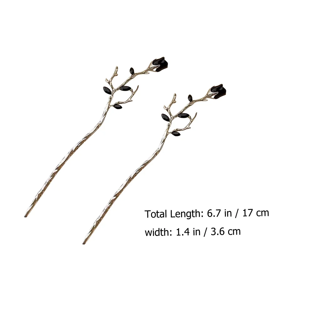 

Metal Flower Hairpin Chopstick Accessories Japanese Style Clip Simple Bun Holder Sticks Ancient