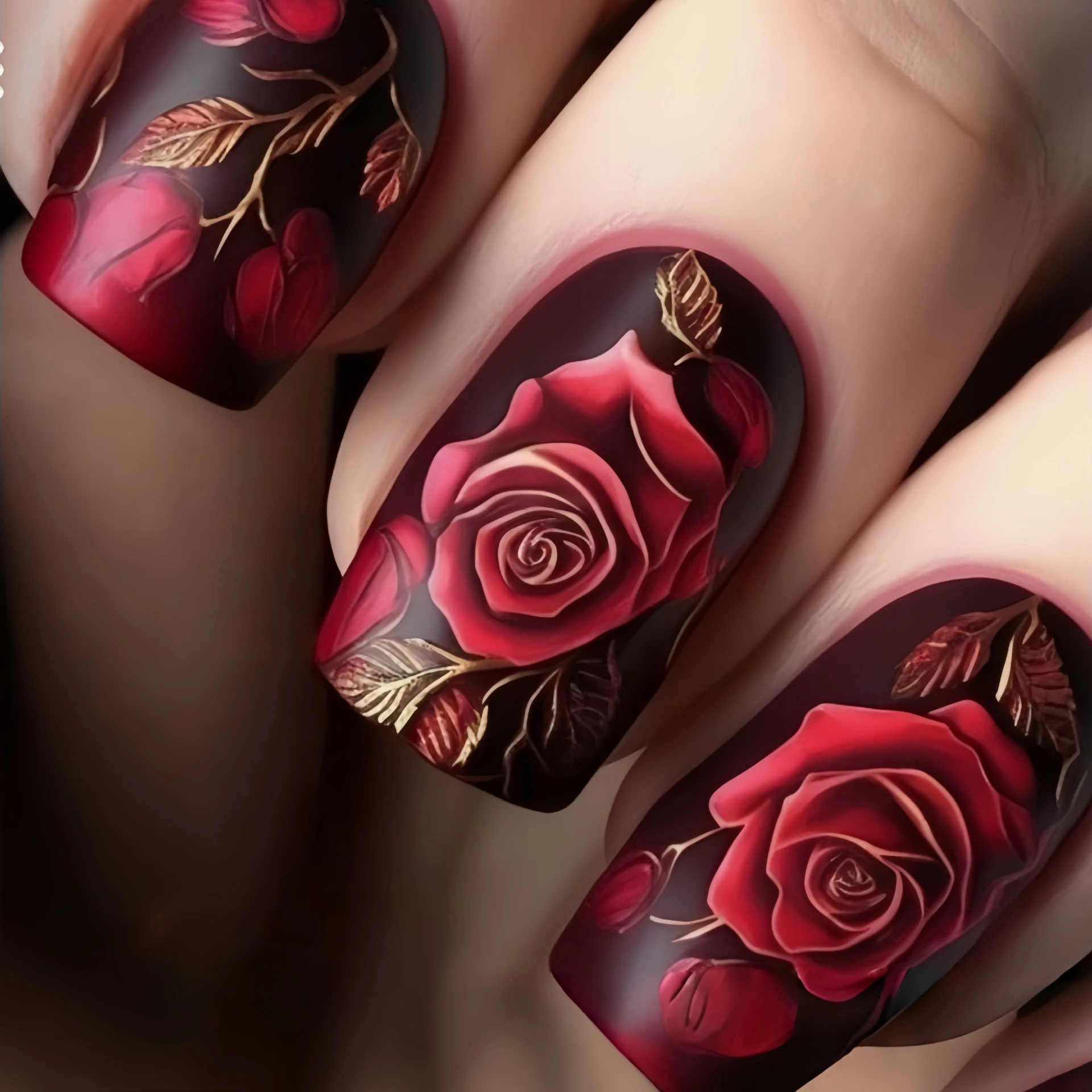 Nail Art Red - 24 шт./набор искусственных ногтей для женщин