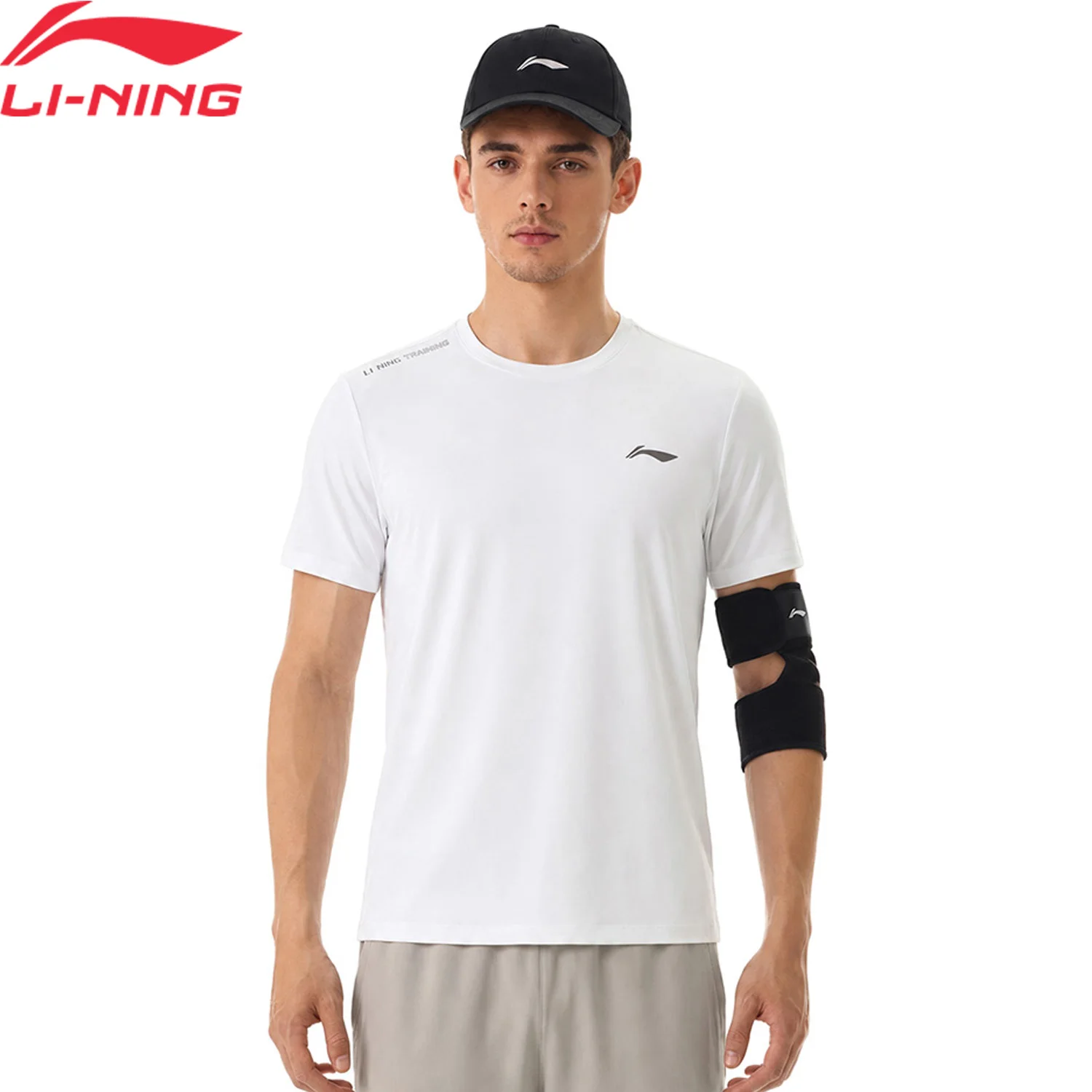 Li-Ning Men's Training T-shirts LN DRY 81%Polyester 19%Elastane Regular Fit Breathable LiNing Short Sleeve Tee Top ATSW195