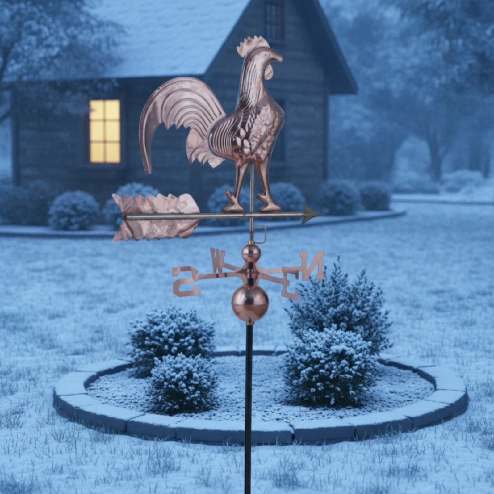 Weathervane Weather Vane Metal Weathervane Weathervane Garden Decoration Decorative Outdoor Ornament Powder-Coated