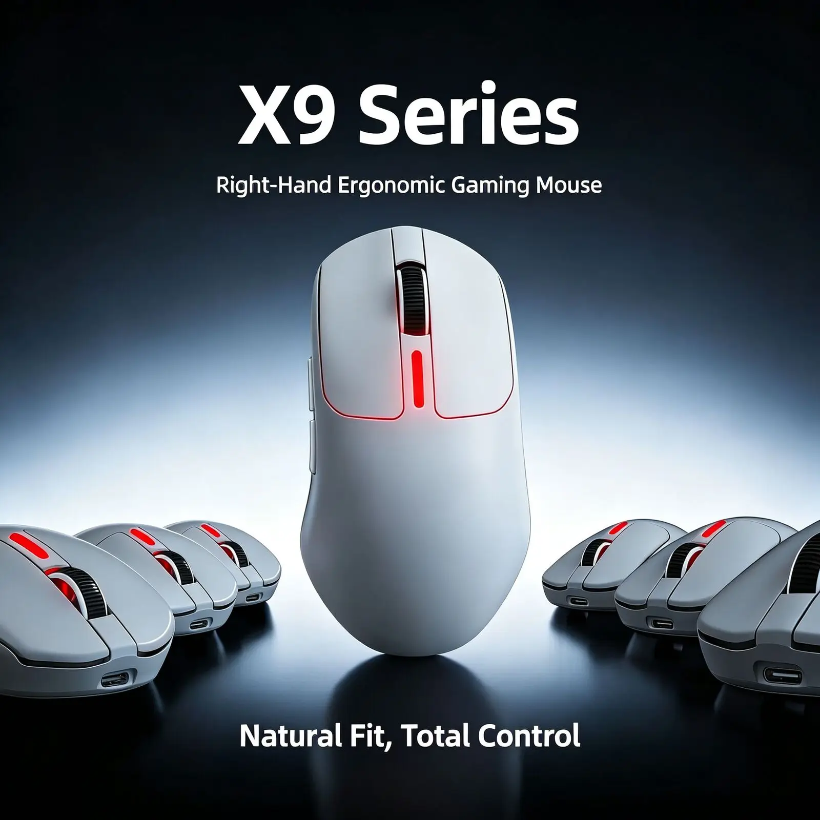 X9 Right-Hand Ergonomic Wireless Mouse Lightweight Long Battery Life Gaming And Office Bluetooth Tri-Mode Mouse 6-speed DPI