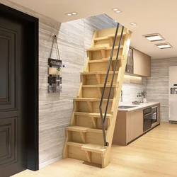 Imported solid wood loft stairs small apartment Chinese simple indoor ladder small space duplex apartment hand-customized